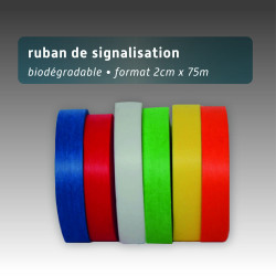 Ruban biodegradable fibre de bois - 2cm*75m - 6 couleurs